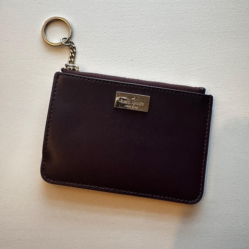 Kate Spade Dark Purple Keychain Pouch